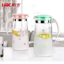Lilac heat-resistant glass Japanese cold kettle large capacity kettle juice cup tied pot explosion-proof household cold kettle