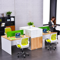 Desk Simple double staff card 4 people Modern staff computer desk 6 people Office staff table