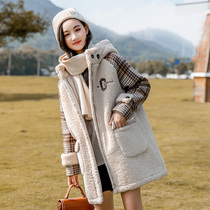 Junior high school student jacket female winter girl college style loose high school student autumn and winter youth plus velvet thick winter clothing