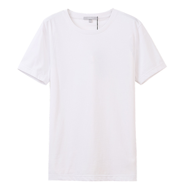 卡宾男装纯白色短袖t恤纯棉时尚修身夏季新款