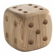 Creative dice Nordic side several sex designer solid wood log pine stool square wooden pier rest chair