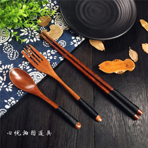 Food Shooting Props China Wind Retro Chopsticks Wooden Spoon Wood Fork Ropeway Photo Background Cloth Gourmet Photography Pendulum