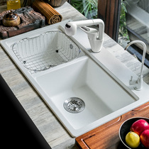 Coenna kitchen sink double trough quartz stone pool granite oversized wash basin one under basin set