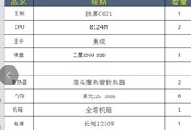 Server a 8124M 256G C621 Samsung 250G spot