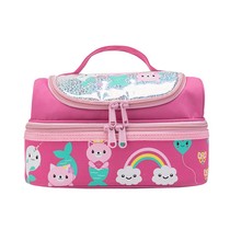 Rice pocket children's lunch box bag handbag handbag large pouch bento bag bun double-layer insulation package horizontal version