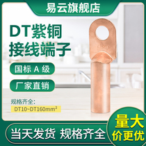 Yiyun DT-25mm copper nose wiring nose National standard copper cable oil plugging copper connector Copper terminal