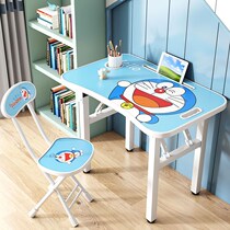 The homework table can be folded without taking up space.