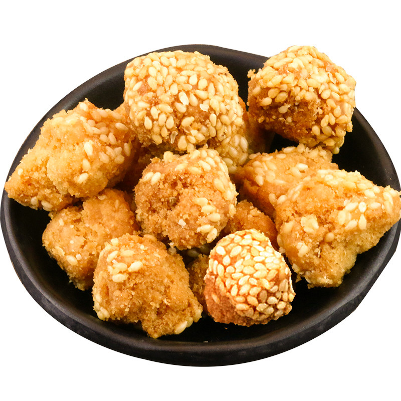 传统手工糕点开口笑268g 香酥原味芝麻零食小吃 点心食品 开口枣