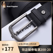 Xiubu Shi needle buckle belt Mens leather youth tide belt Mens casual middle-aged first layer pure cowhide pants belt