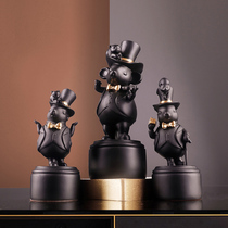 Cat and mouse ornaments Zodiac mouse cute home living room TV cabinet decorations Nordic childrens room desktop accessories