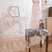 Korean high-grade embroidered window screen bedroom Living Room Balcony decoration gauze curtain fresh pastoral custom finished curtain