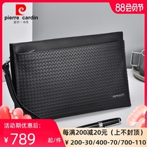 Pilkadan handbag Mens business leather clutch Soft first layer cowhide envelope bag Casual clip bag Grab bag