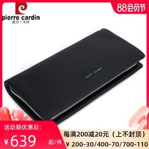 Pilkadan handbag mens leather soft first layer cowhide clutch Casual hand grab bag mens tide long wallet mens bag