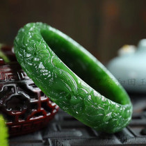 Natural and Tian Yubi jade Jade Sculpture Flower Bracelets handmade Eyebrow Brow with Brow Brow With the Fashion Extravaganza of the Childrens Fashion Extravaganza