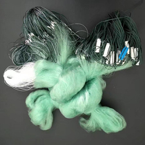 Boat green wire 10-20 meters high 100 meters long fishing net Fishing wire mesh sticky net Three-layer fish wire mesh Reservoir net floating net