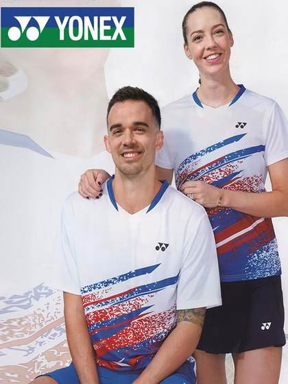 YONEX 배드민턴 단축 남성과 여성 Lin Dan 같은 경쟁복 여름 스포츠 빠른 건조 저지 티셔츠 YONEX 배드민턴 단축 남성과 여성 Lin Dan 같은 경쟁복 여름 스포츠 빠른 건조 저지 티셔츠