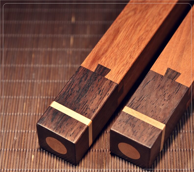 实木镶铜镇尺花梨木铜芯镇纸新中式复古现代简约书镇压纸仿古