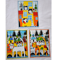 Czech Prague SMALTUM ENAMEL ENAMEL painting cartoon decoration listing L20H27CM