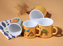 8CM350M Czech smaltum Prague creative thick cartoon coffee cup mug enamel cup