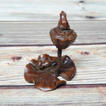 Su artificial hand for retro cooper lotus flower tea favorite to raise a copper tower incense smoked stove incense stove fragrant inserts in the clear cabin special price