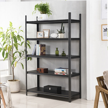 Warehouse shelves black light storage small supermarket display stand iron frame angle steel shelves household storage shelves