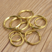 PURE BRASS KEY RING HANDMADE PURE COPPER DOUBLE LAYER ROUND SILK KEY RING MEN AND WOMEN CAR METAL KEY BUCKLE CIRCLE ACCESSORIES