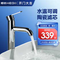 Constant cleaning bathroom washbasin hot and cold tap Terra basin tap toilet full copper stage basin tap 123-113