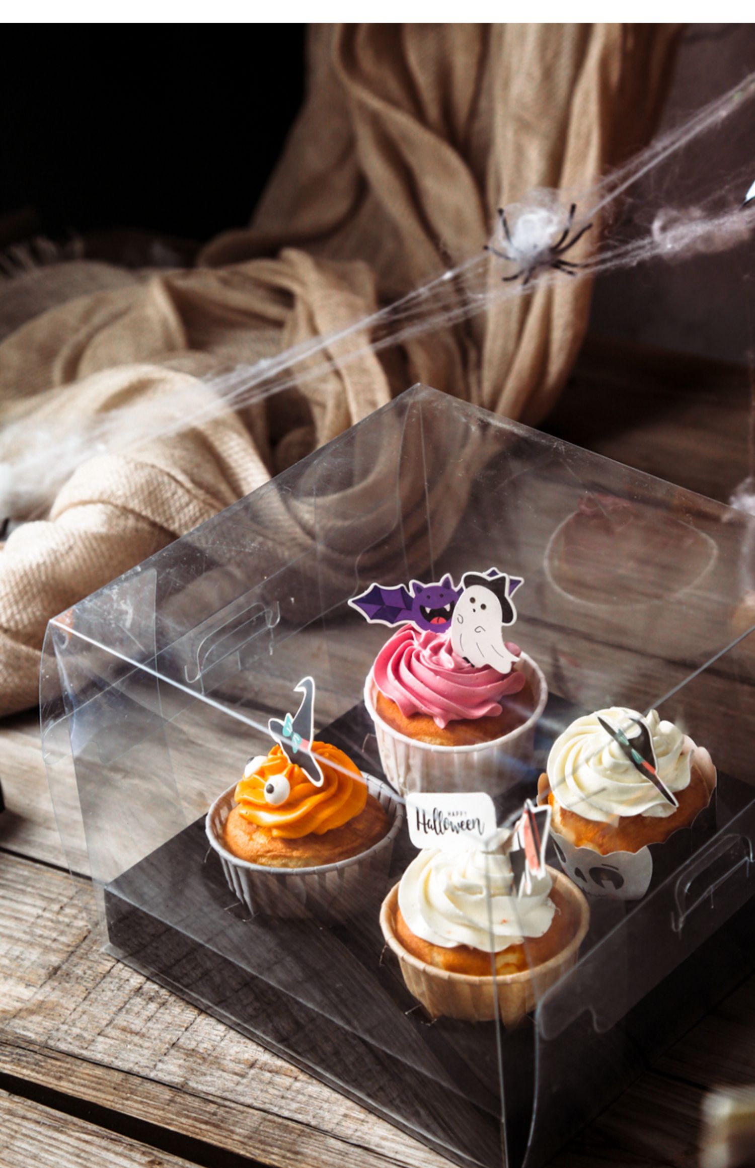 85枚万圣节创意蛋糕装饰插牌插旗摆件纸杯万圣插件插卡插排烘焙