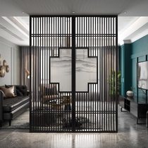 New Chinese screen partition living room grille entrance modern simple bedroom blocking home solid wood mobile entrance