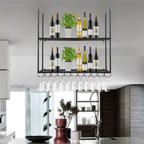 Goblet rack hanging upside down bar wine glass rack Restaurant kitchen rack Double glass hanging wine glass rack