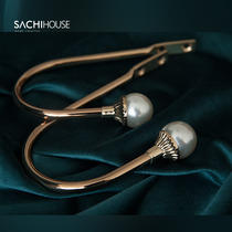 Plain gold curtain adhesive hook wall hook wall hook fixed light luxury pair home side-mounted Nordic Joker curtain hook