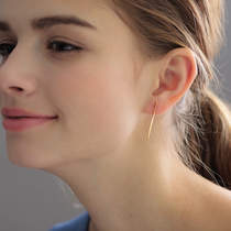 Japan starjewelry18 summer gold strip pendant ball 10k gold 2WAY necklace curve earrings