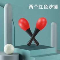 Newborn baby baby rattle percussion instrument can chew early education small sand hammer toy two red sand hammers