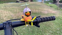 Submarine little yellow duck helmet car decoration bicycle battery electric car decoration motorcycle cute locomotive