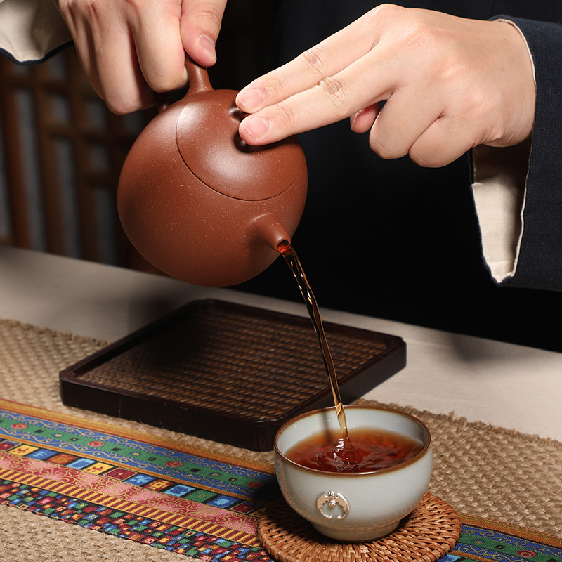 Restoring museum yixing Qin Quan, manual it down slope mud high - capacity teapot with purple sand pot