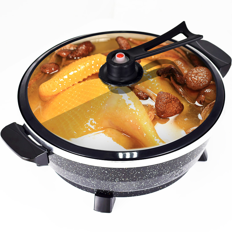 household electric wok multi-function electric hot pot dormitory 8l maifan stone large electric pot for cooking rice and cooking