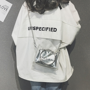 ins超火透明迷你小包包女2018夏天新款果冻链条包韩版百搭斜挎包 ins超火透明迷你小包包女2018夏天新款果冻链条包韩版百搭斜挎包