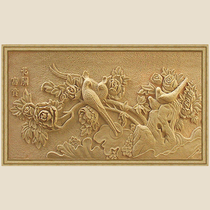 Artificial sandstone relief background wall brick Villa exterior wall decoration Sandstone stone carving flower shadow wall peony three-dimensional mural