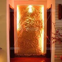 Artificial sandstone relief Home garden sand sculpture mural Villa exterior wall sandstone Southeast Asian plant palm leaf relief