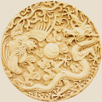 Sandstone relief custom sandstone stone background wall Outdoor decoration sand carving brick hot pot shop dragon culture wall dragon and phoenix colorful
