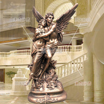 Eurostyle Angel Figure Sculpture Sandstone Fountain Garden Forest Landscape Flowing Water GRP Sculpture Goddess Handicraft Swing Piece