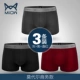 Cat nam cotton đồ lót nam mùa hè mỏng thoáng khí cotton boxer quần quần kích thước lớn gợi cảm nam boxer - Giữa eo