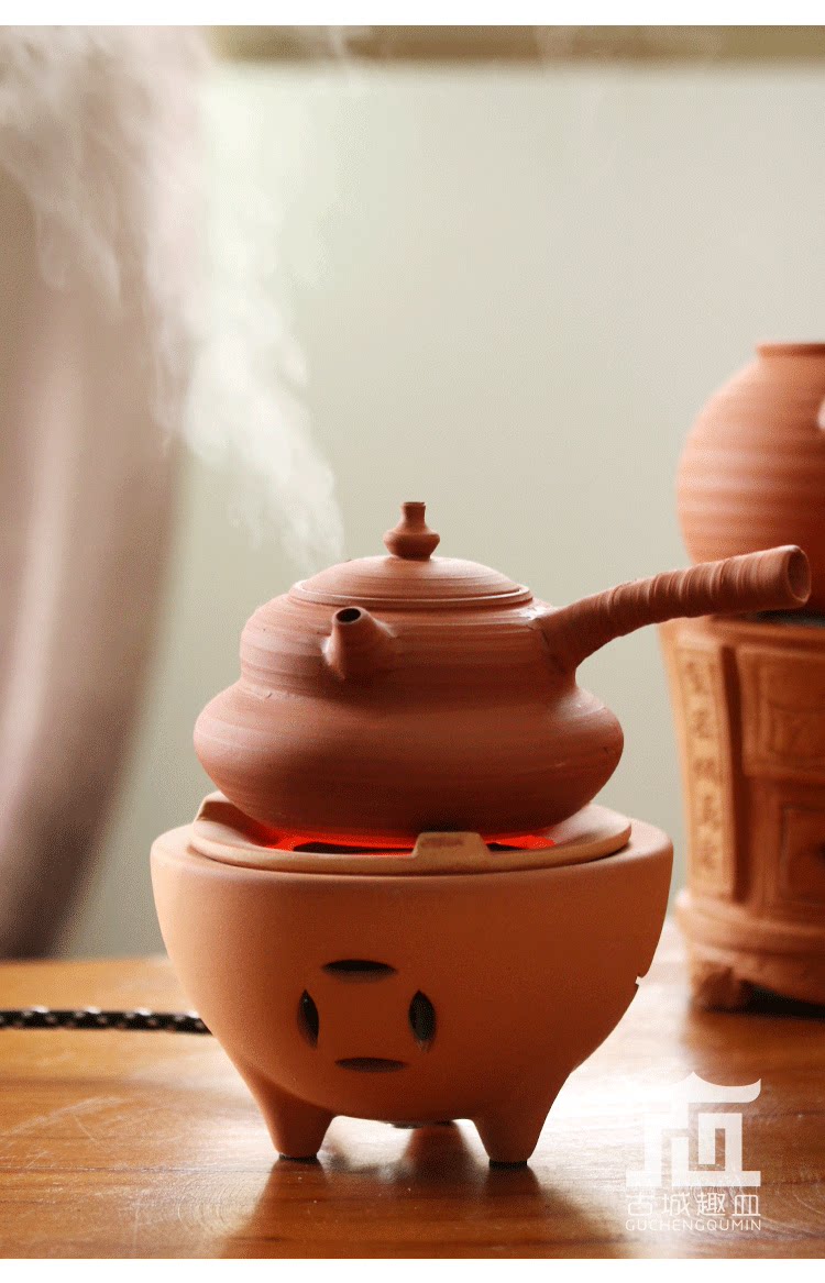 潮州传统水木纯手工拉薄胎砂铫茶锅白泥红泥泡煮茶烧水陶壶玉书煨