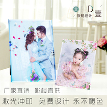 Crystal photo frame glass creative ice sculpture table 8 inch 10 12 childrens Nine Palace grid wedding photo customized photo album
