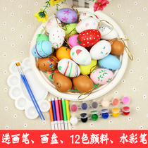 Egg DIY childrens painting painted egg graffiti coloring simulation fake egg kindergarten handmade eggshell Easter