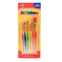 6 wide and narrow childrens gouache art brush brush Pigment Candy brush Kindergarten painting material brush