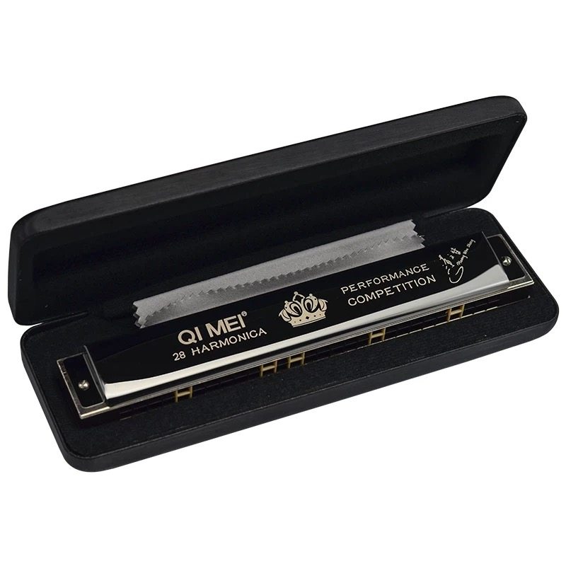 german imported gong harmonica 28-hole accent c beginner student introduction 24-hole polyphonic professional performance level