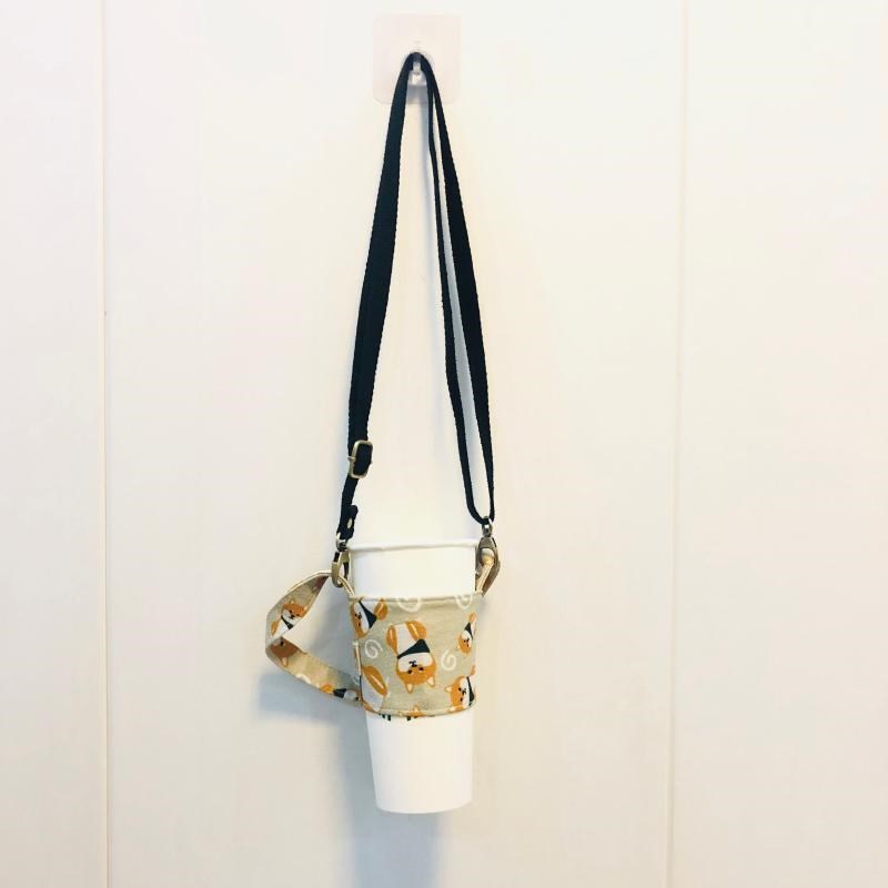Milk tea portable belt straps inclined shoulder bag of Milk tea cup rope Milk tea set his lovely cup bags thimble