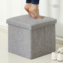 Storage Pedal City Ultra Soft Cloth Art Solid Wood Living Room Small Sofa Door Hall Storage Changing Shoes stools