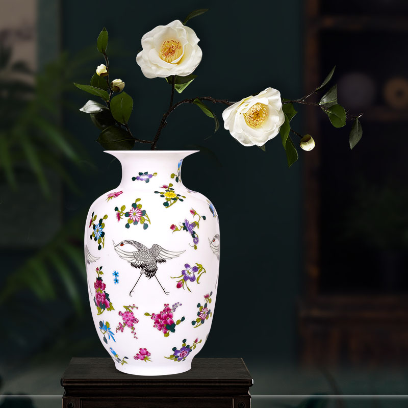 Jingdezhen ceramics noctilucent floret bottle gourd bottle arranging flowers wine sitting room place, modern new Chinese arts and crafts